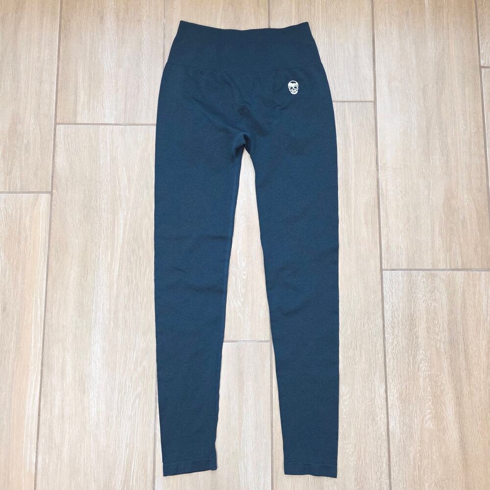 Gymreapers Leggings Womens M Dark Green Seamless High Rise Workout Gym